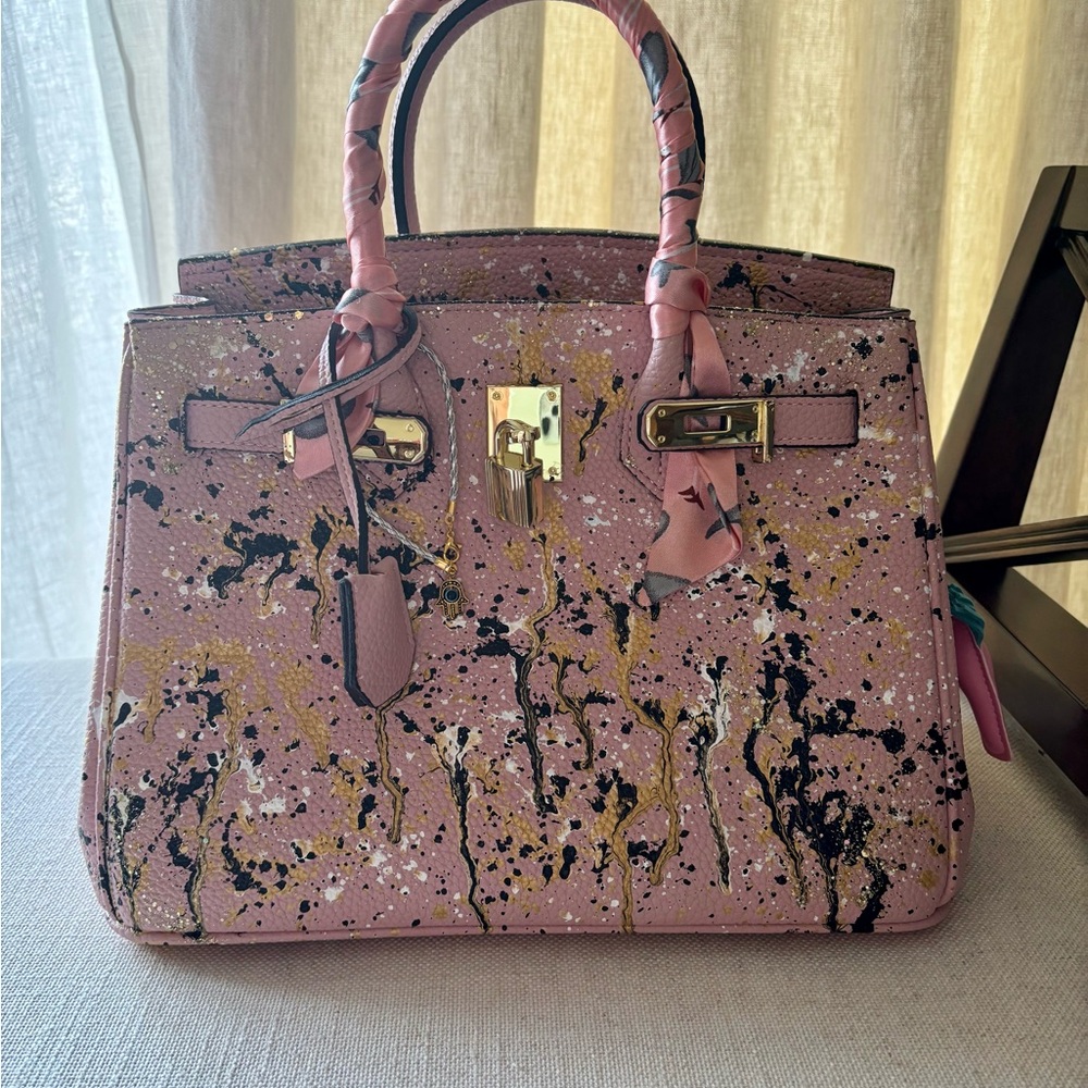 Anca Barbu hand painted one of a kind purse